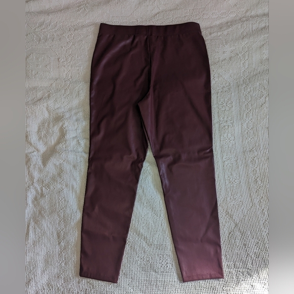 Addition Elle║Burgundy Pleather Leggings║Size 18/20 - Picture 2 of 4